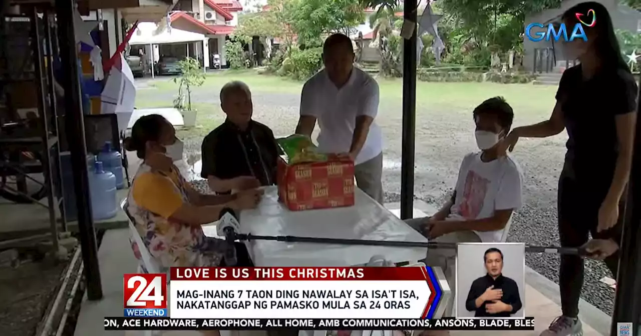 Mother and son who reunited thanks to social media receive Christmas gifts from GMA Integrated News