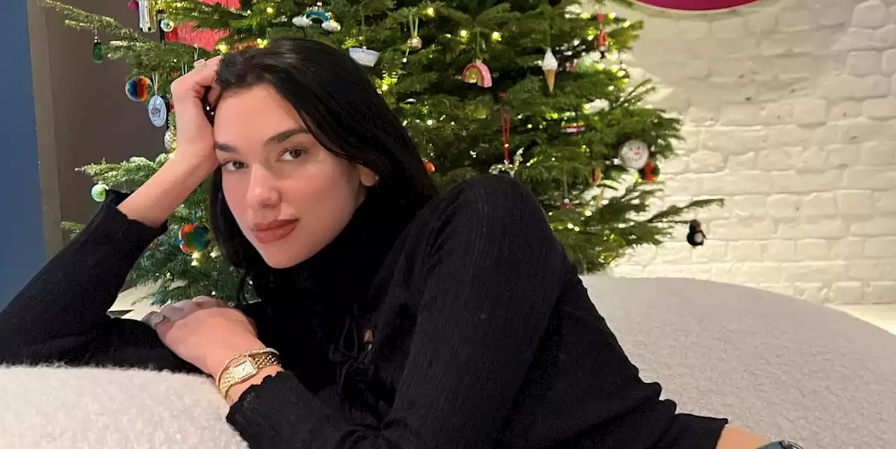 Dua Lipa Spends a Cozy Christmas at Home