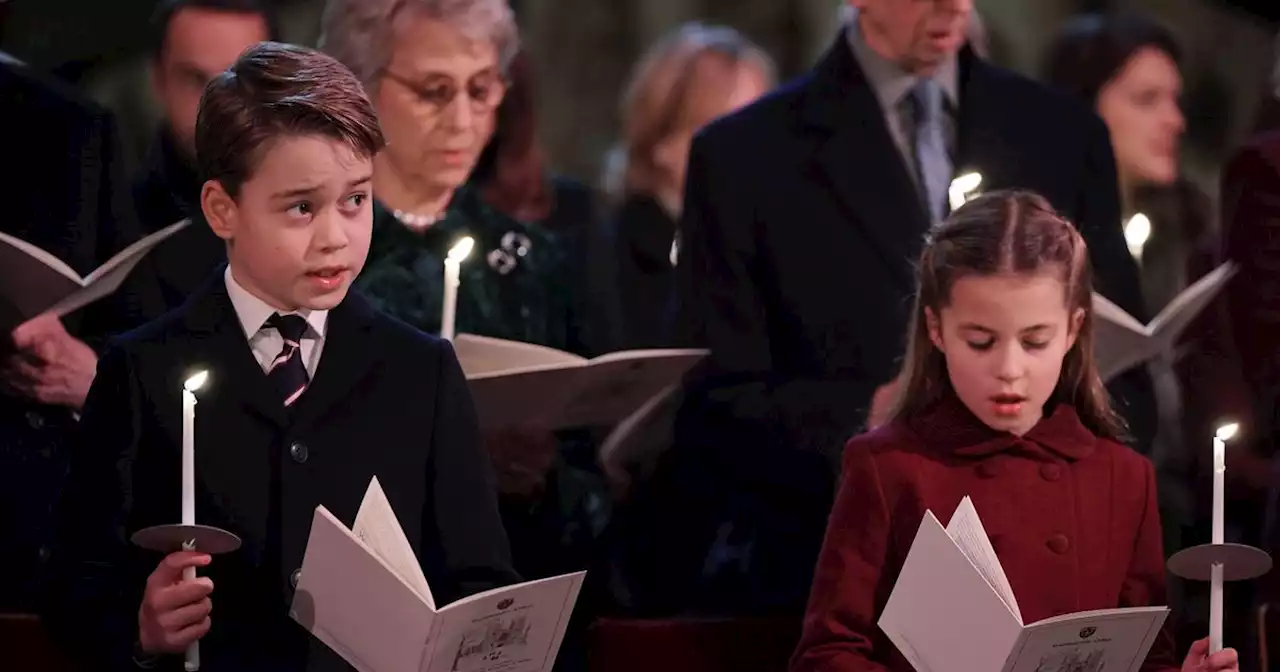 King's grandchildren in full voice at Christmas Eve service remembering Queen