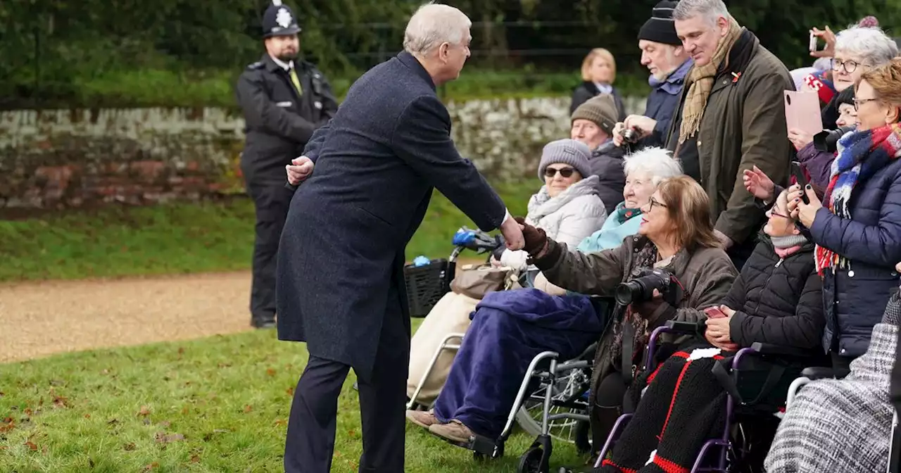 Prince Andrew joins royals for Christmas Day church service