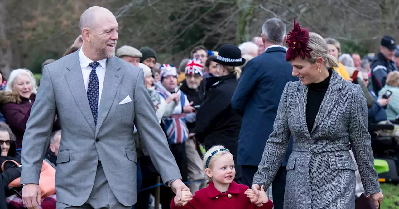 Zara and Mike Tindall's daughter Lena, four, beams on Royal church visit