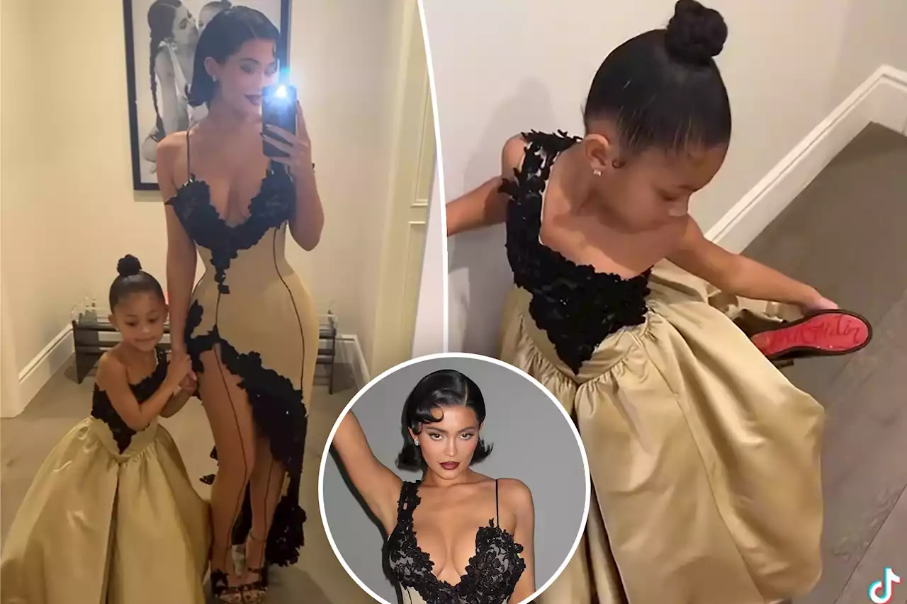 Kylie Jenner and daughter Stormi, 4, match in Mugler gowns for Christmas