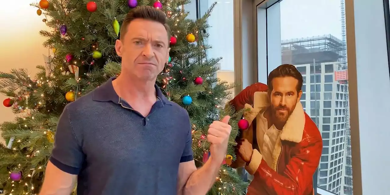 Ryan Reynolds Standee Invades Hugh Jackman's Home For Spirited Promo