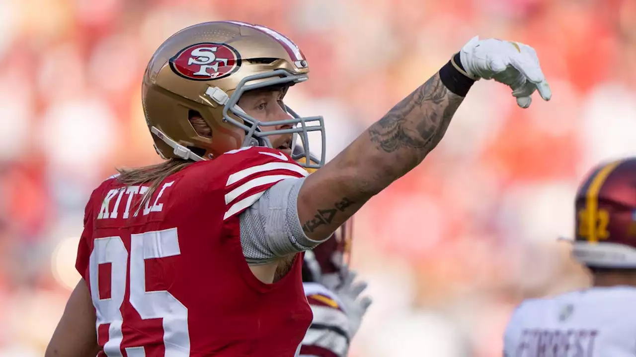 49ers roll to 8th straight win as Commanders bench Taylor Heinicke for Carson Wentz