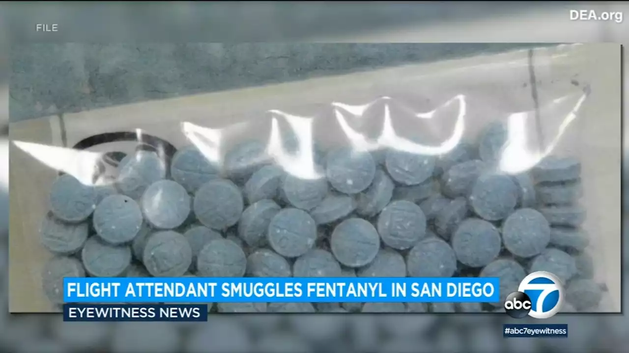 Flight attendant caught at San Diego airport smuggling 3 pounds of fentanyl taped to body