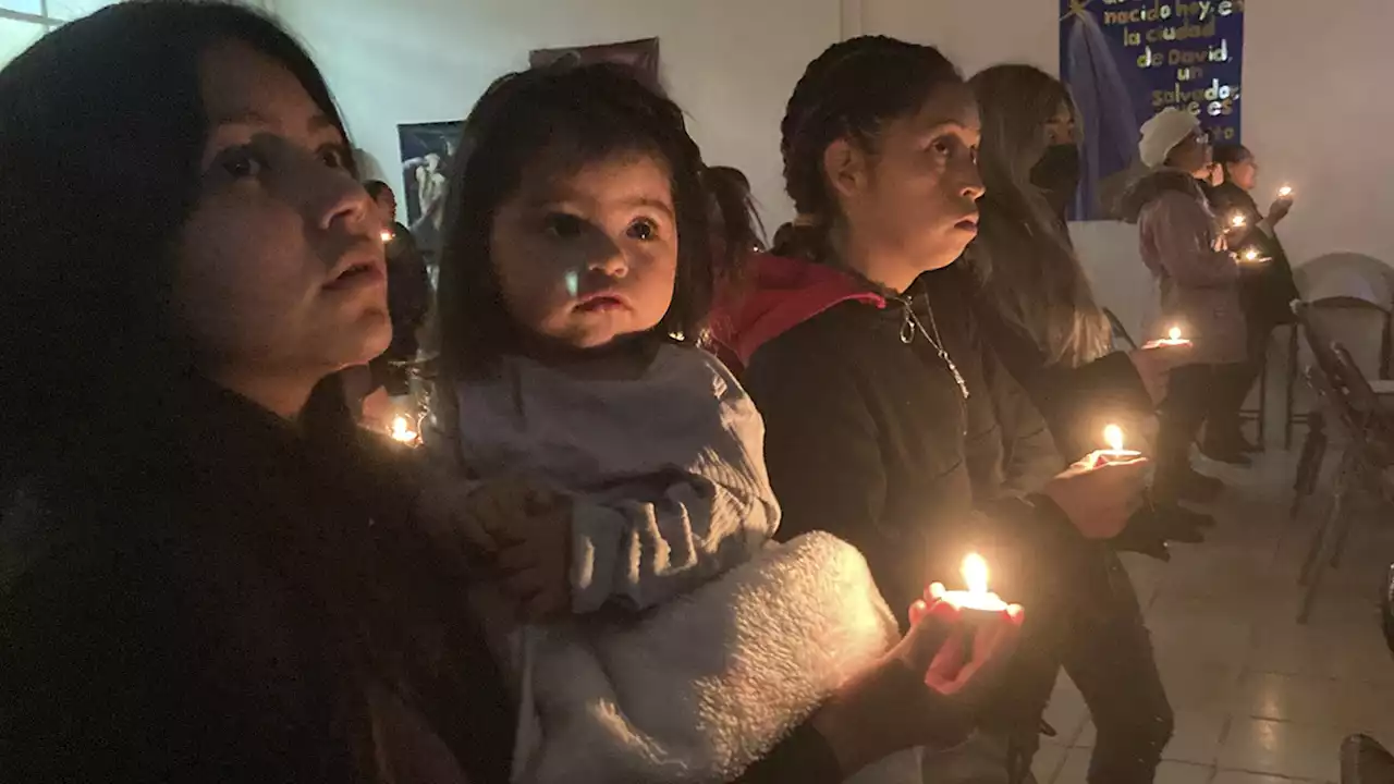 Migrants hoping to reach California but stuck in Mexico celebrate Christmas at shelter