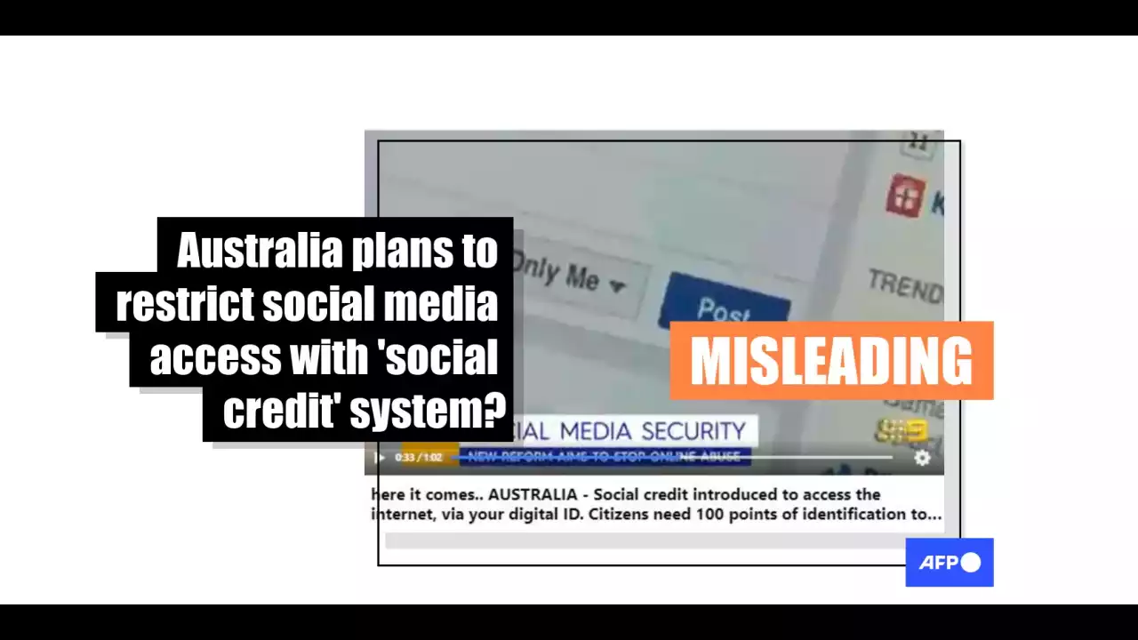 Misleading posts claim Australia plans to restrict social media access with 'social credit' system