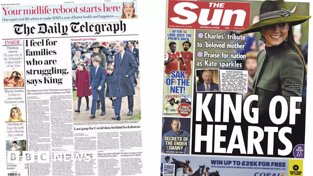 Newspaper headlines: 'King of Hearts' and NHS targets to be axed