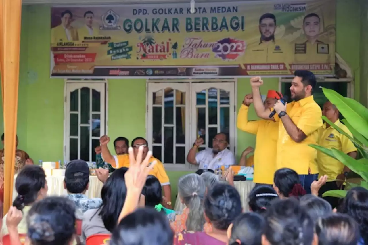 Berbagi Kasih Natal, Golkar Salurkan 1000 Paket Sembako Kepada Warga di Marelan