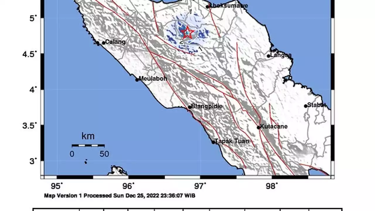 Gempa Bumi Getarkan Bener Meriah Aceh Senin Pagi, 26 Desember 2022