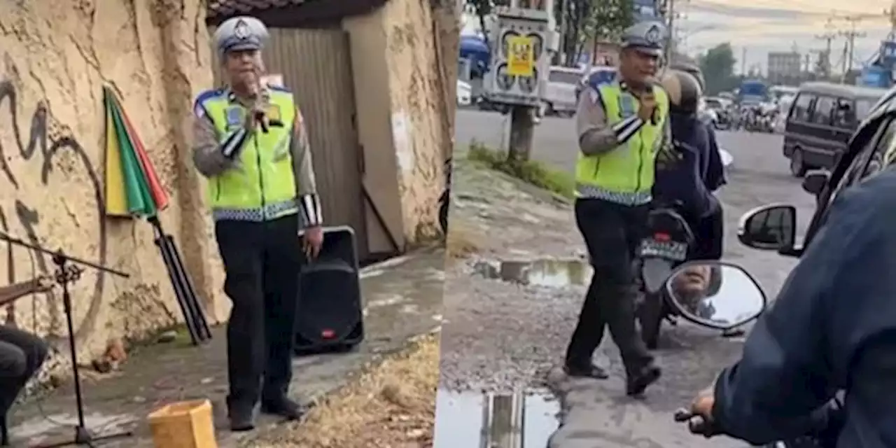 Viral Polantas Berlesung Pipit Hibur Pengendara, Mirip Vokalis Band | merdeka.com