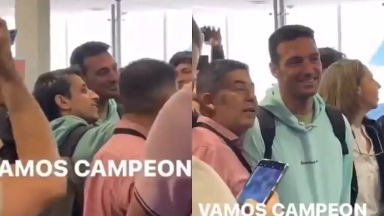 VIDEO: Lionel Scaloni se fue del país envuelto por el cariño de los hinchas