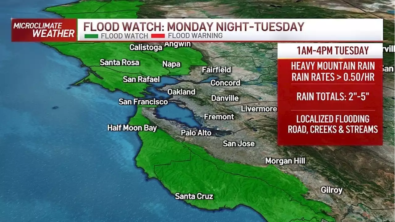 Bay Area Forecast: Moderate to Heavy Rain, Gusty Winds, High Surf