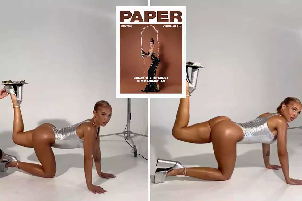 Influencer Tammy Hembrow channels Kim Kardashian in viral photoshoot