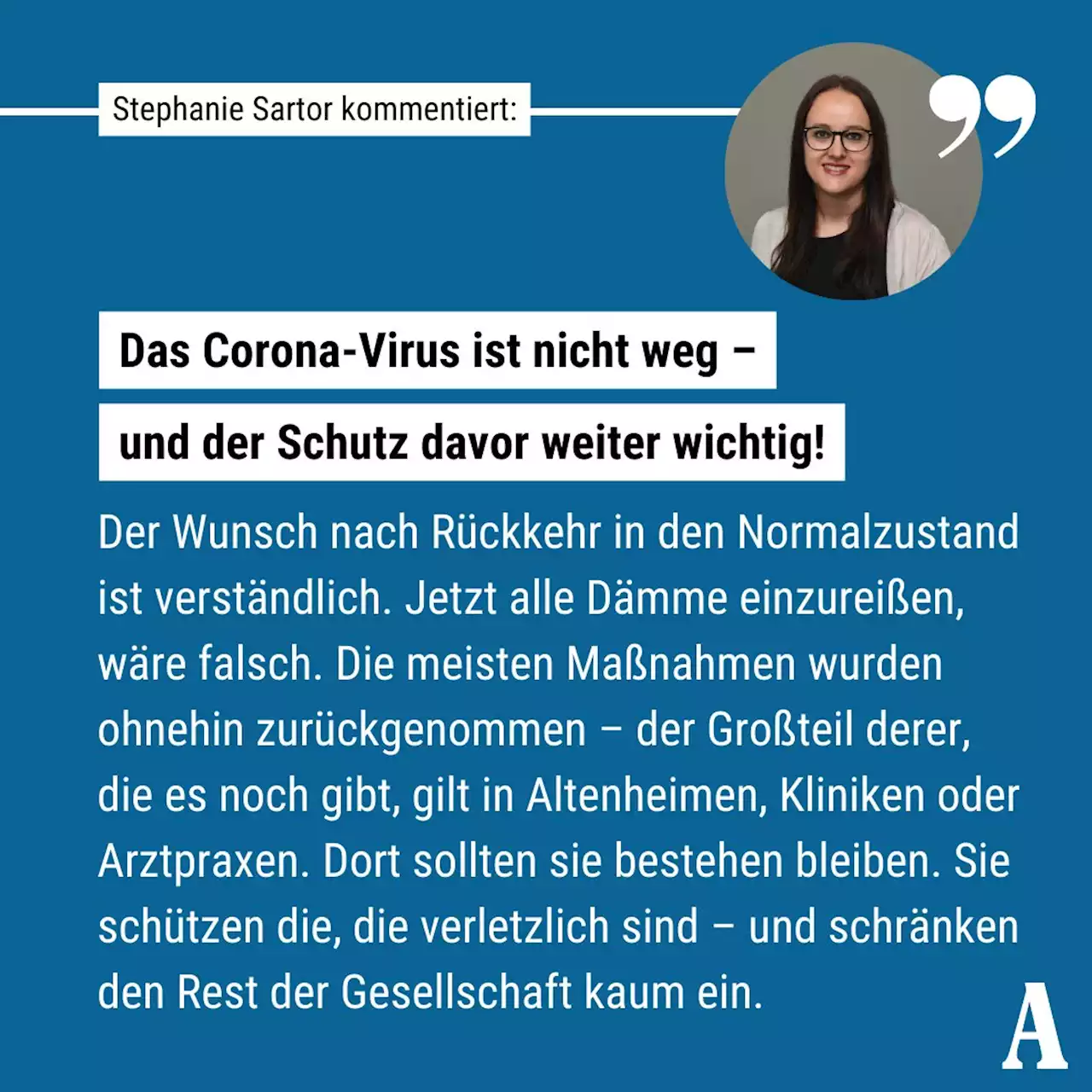 Das Coronavirus ist nicht weg – und der Schutz davor weiter wichtig