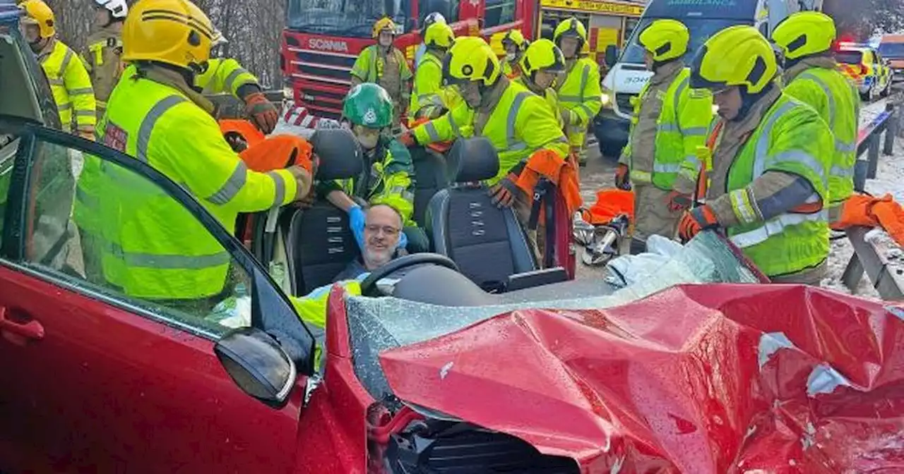 Driver who walked away from horror Scots road crash appeals to find his helpers