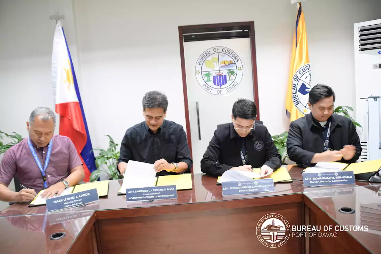 BOC-Davao, DAP ink MOU