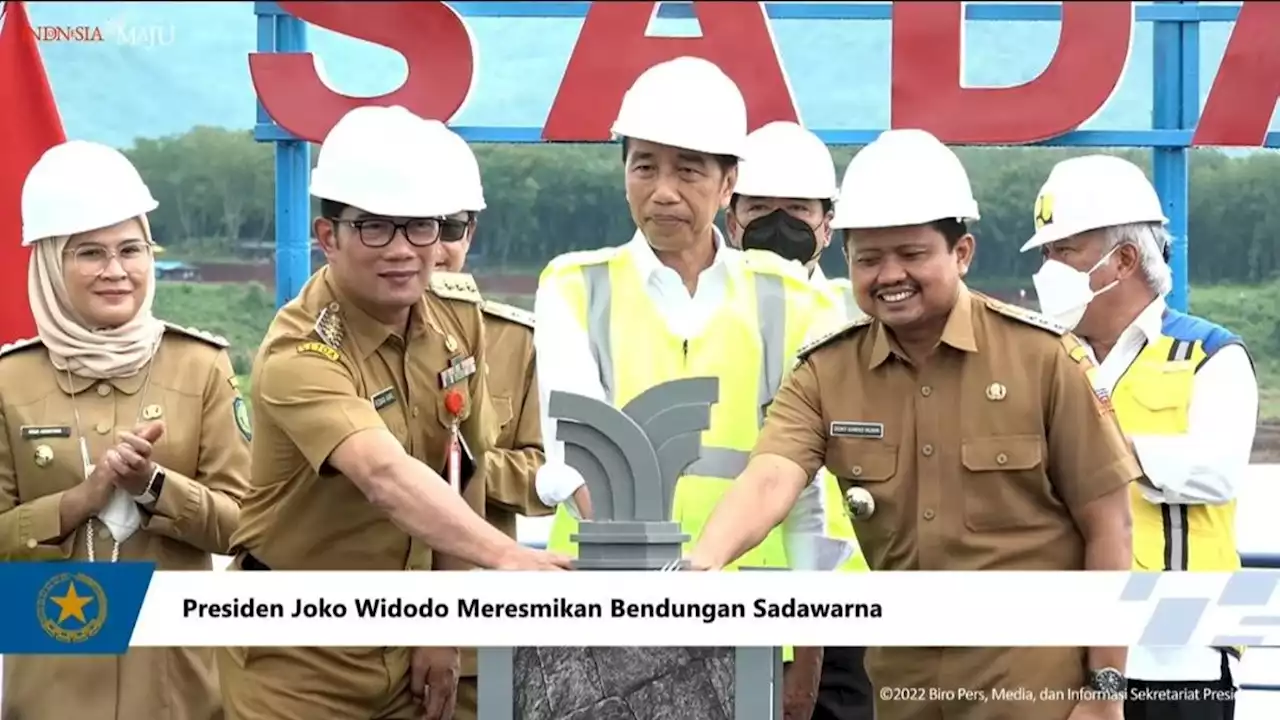 Jokowi Resmikan Bendungan Sadawarna, Mampu Tingkatkan Ketahanan Pangan Sumedang