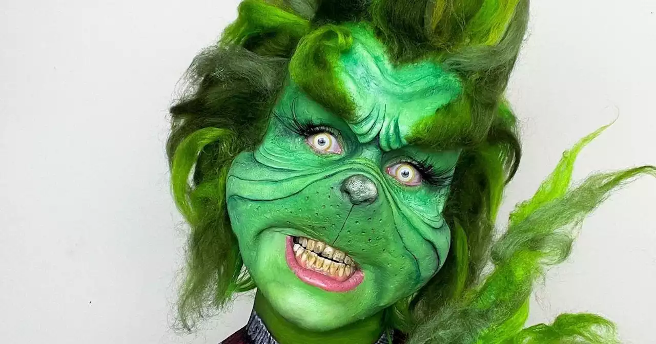 Accrington make-up artist's TikTok Grinch transformation with 33m views