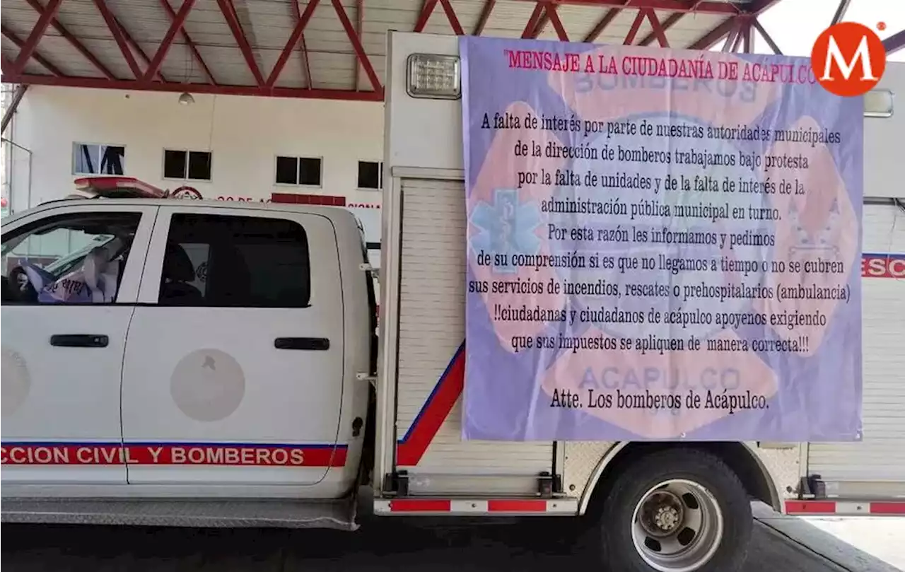 En Acapulco, bomberos protestan por falta de equipo y bajos salarios