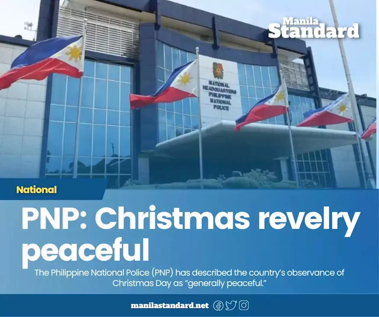 PNP: Christmas revelry peaceful