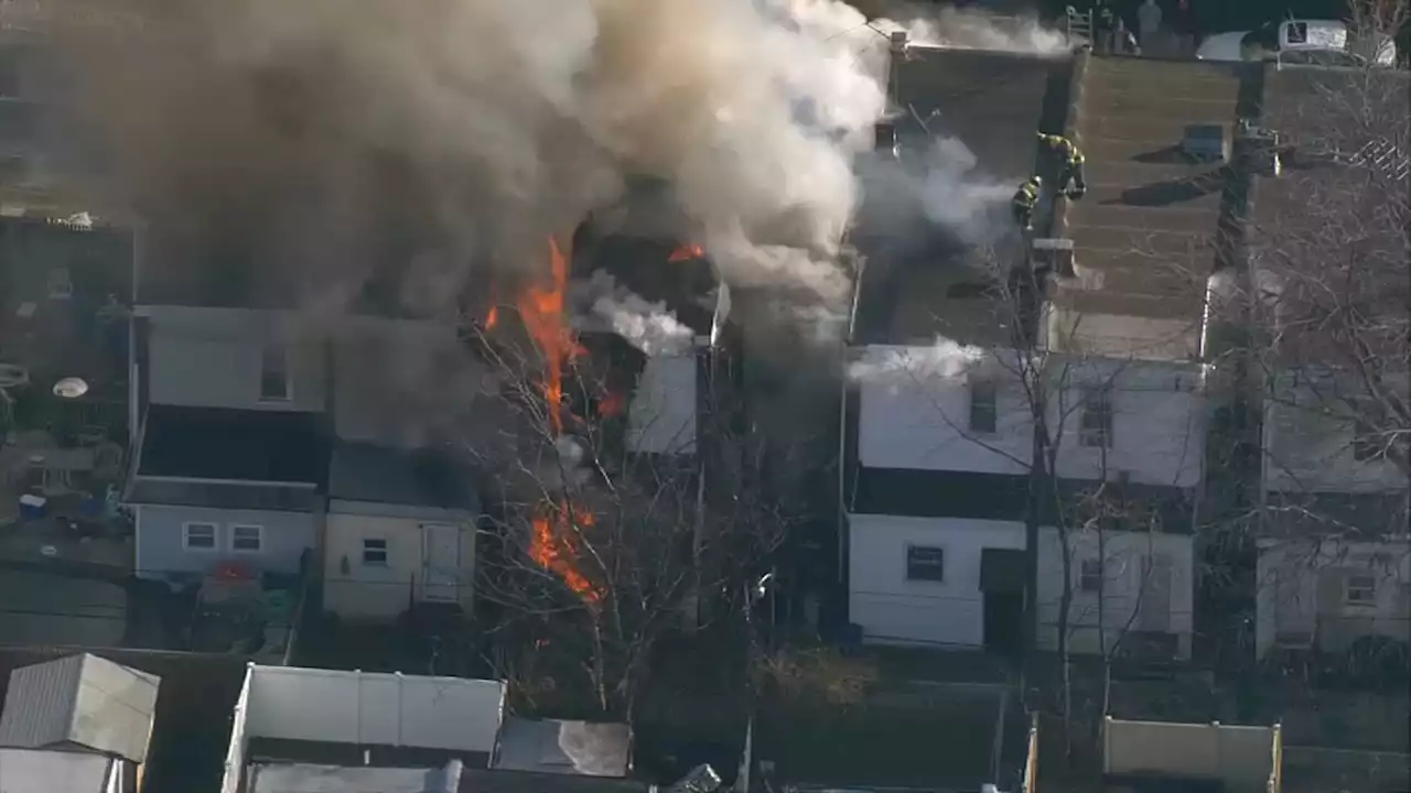 Heavy Smoke, Flames Seen as Rowhome Fire Breaks Out in Wissinoming