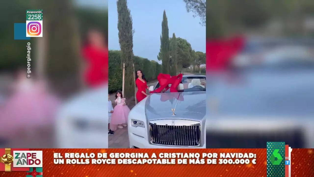 Georgina Rodríguez sorprende a Cristiano Ronaldo por Navidad con un Rolls-Royce descapotable de 300.000€