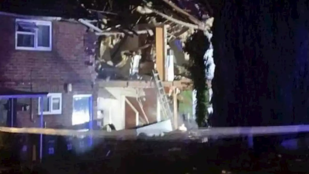 Four injured as gas explosion destroys house in Evesham, Worcestershire