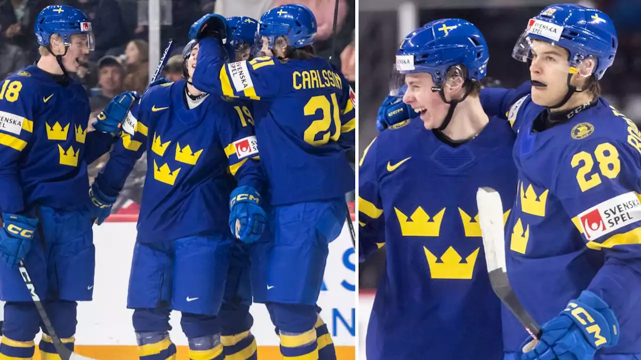 Ishockey: Smakstart för Sverige i JVM – 11-0 mot Österrike