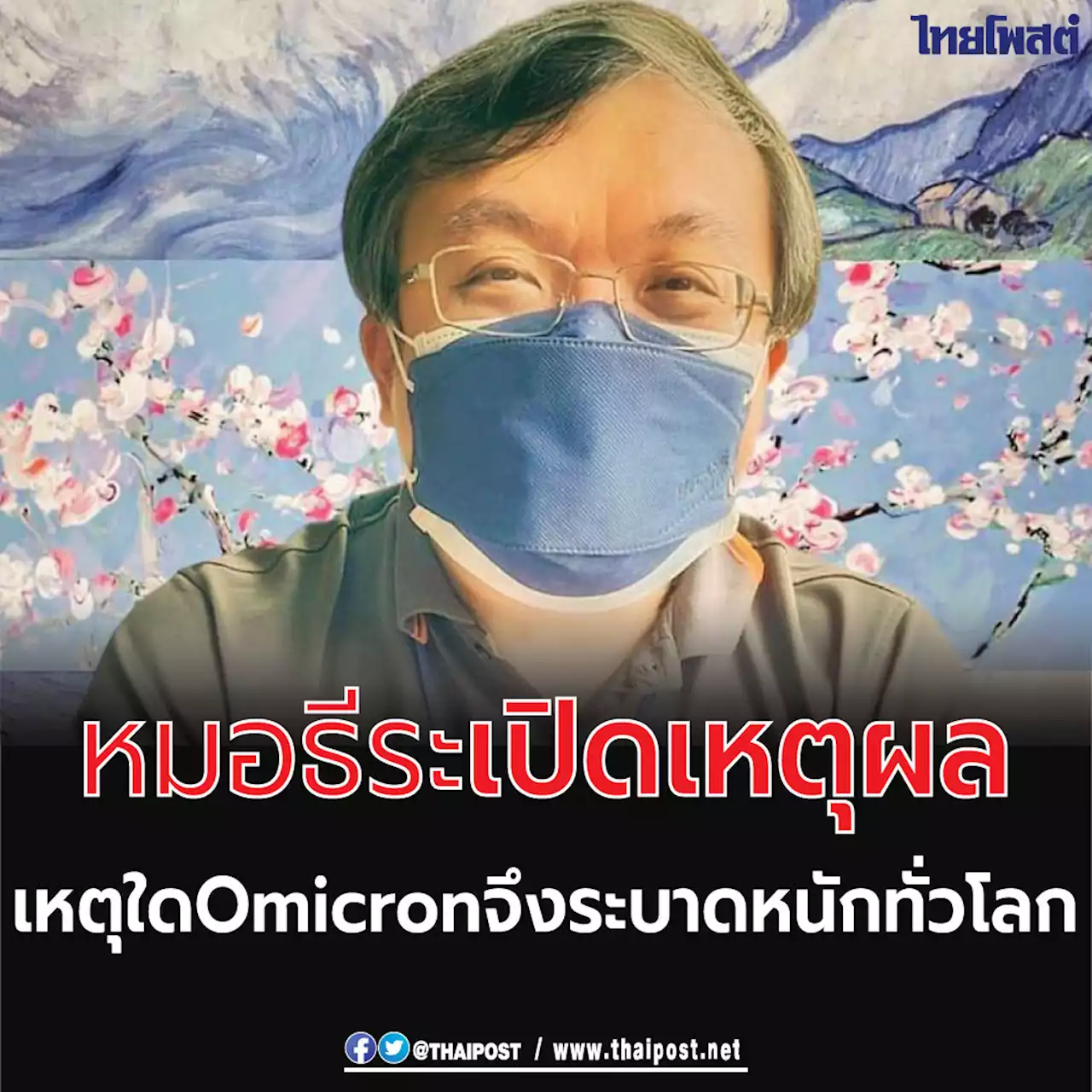 หมอธีระ เปิดเหตุผลเหตุใด Omicron จึงระบาดหนักทั่วโลก