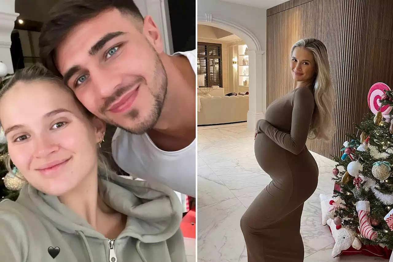 Pregnant Molly-Mae Hague goes make-up free as she reunites with boyfriend Tommy Fury after spending Christmas day apart