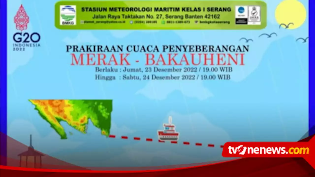 Pelaku Pelayaran Merak-Bakauheni Diimbau Waspadai Cuaca Buruk