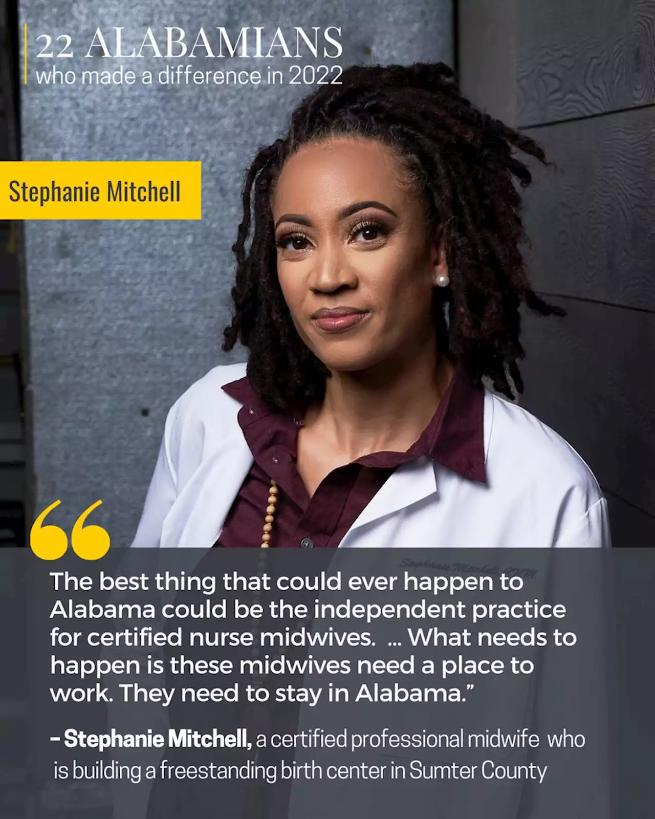 Stephanie Mitchell on a mission to keep midwives in Alabama