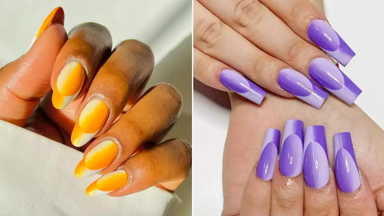 These Double Ombré French Nails Are an Optical Illusion