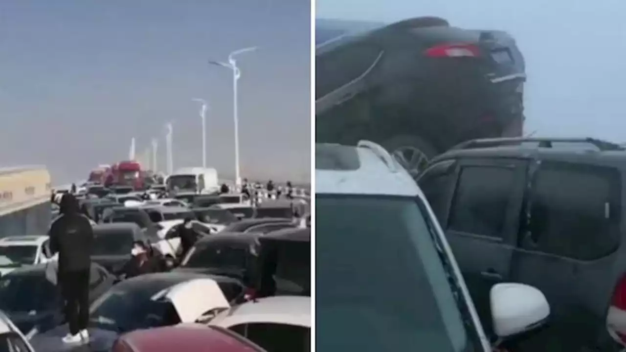 Maxi-incidente in Cina per la nebbia, sul ponte di Zhengzhou un groviglio di oltre 200 auto