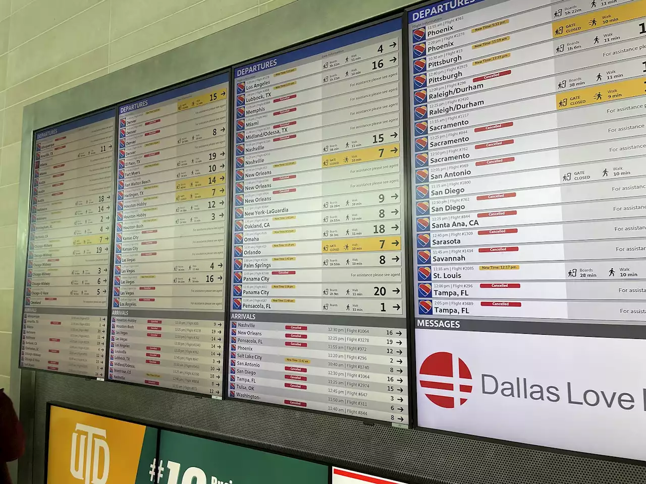 'Meltdown' Causes Southwest Airlines Cancellations While Travelers Try to Stay Positive at Love Field