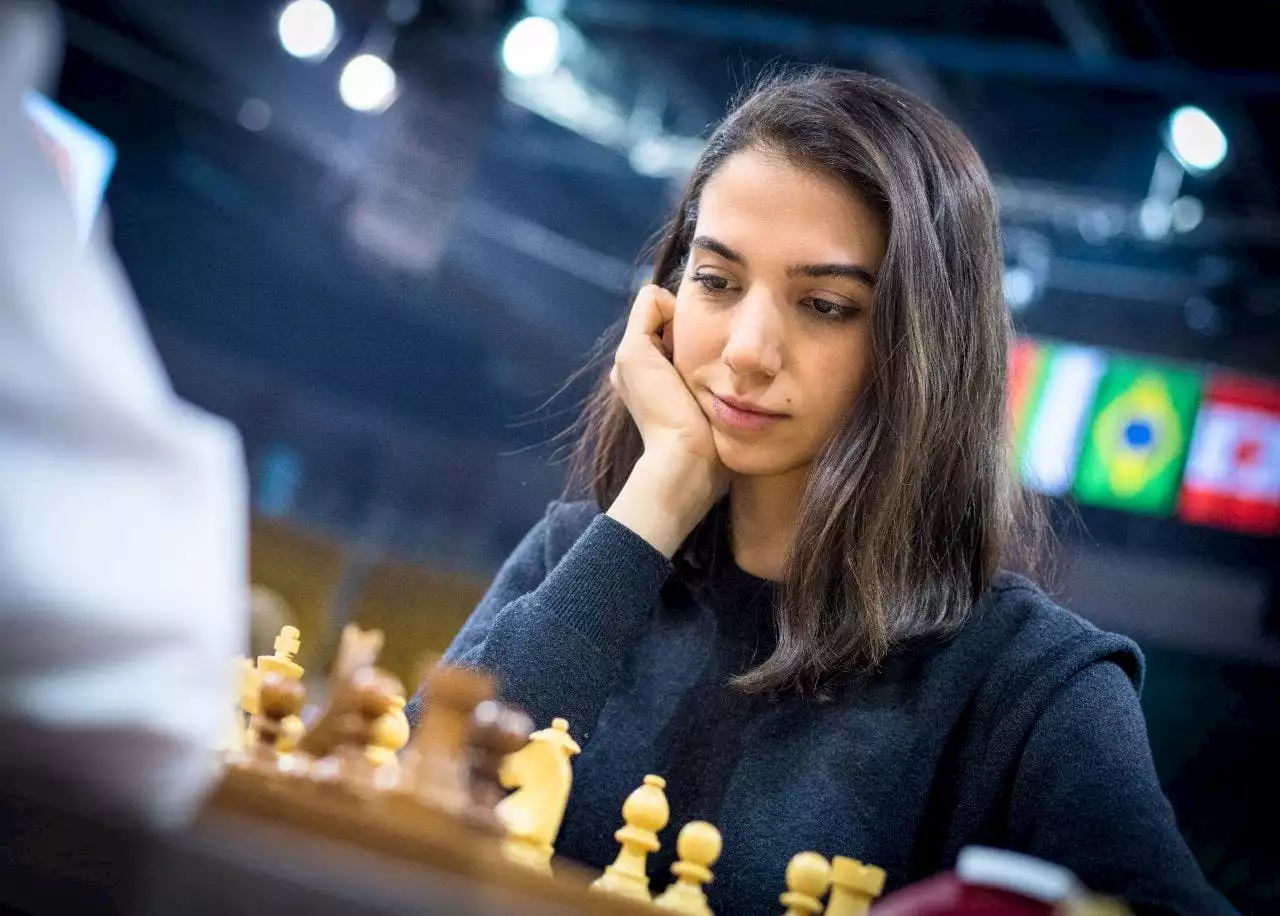 Female Iranian chess player competes at tournament without wearing hijab