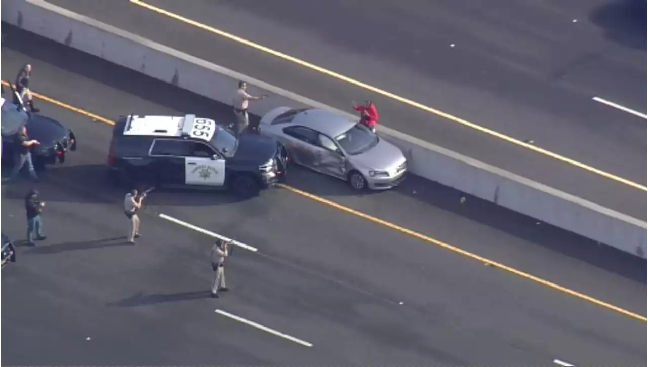 CHP chase blocks lanes of westbound Highway 80 in Vallejo; Suspect arrested