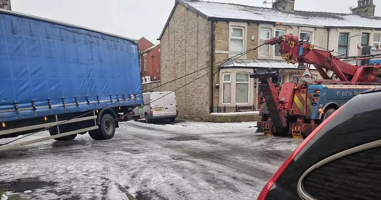 Mum demands action after lorry skids towards houses