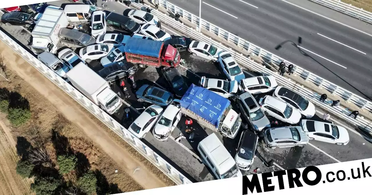 Hundreds of cars crash on bridge after thick fog made driving conditions deadly