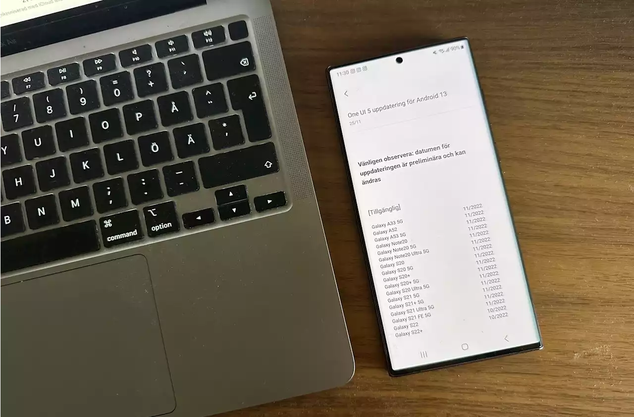 Samsung helt klara med Android 13-utrullning innan nyår