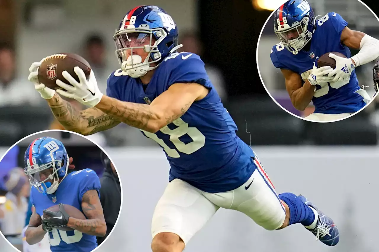 Giants hoping to make playoffs with unheralded receiving trio