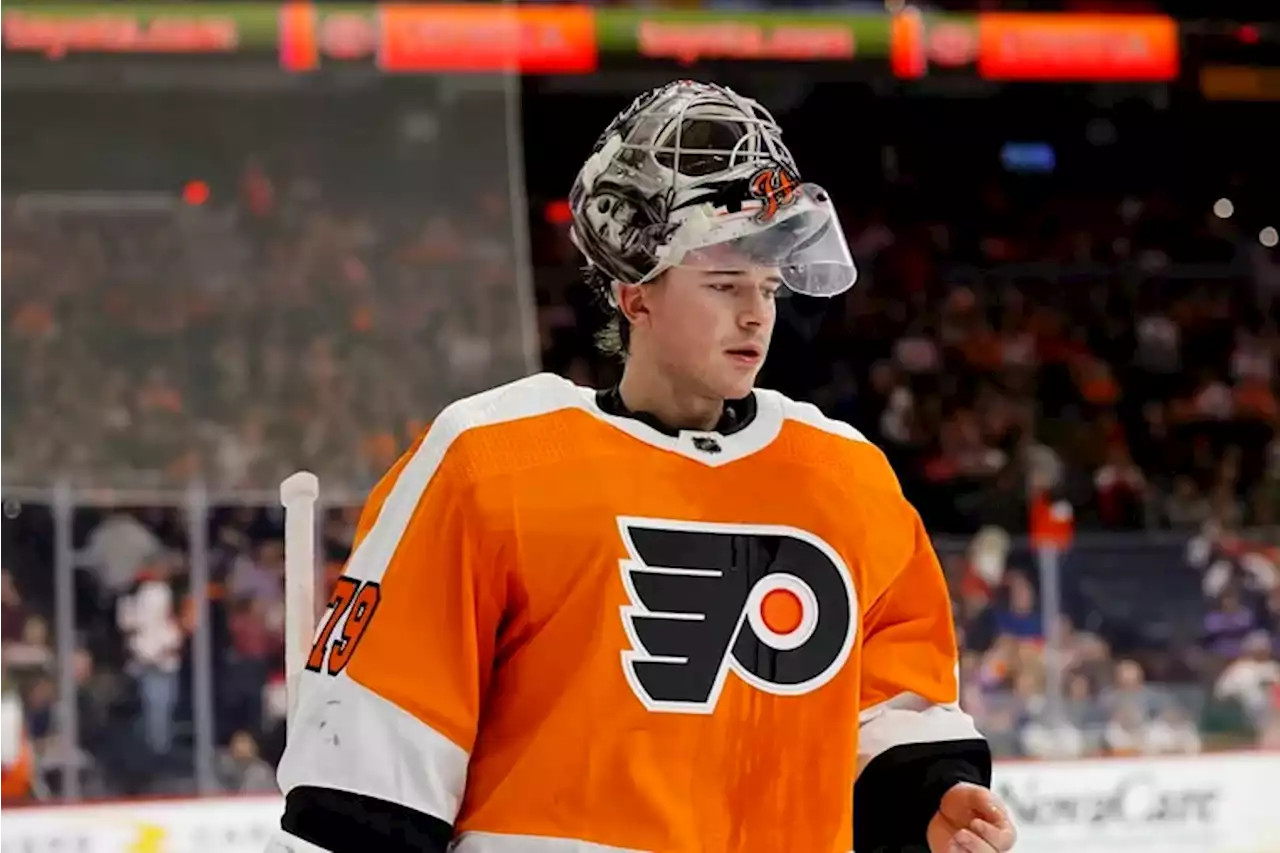 Flyers goalie Carter Hart placed on injured reserve with upper-body injury