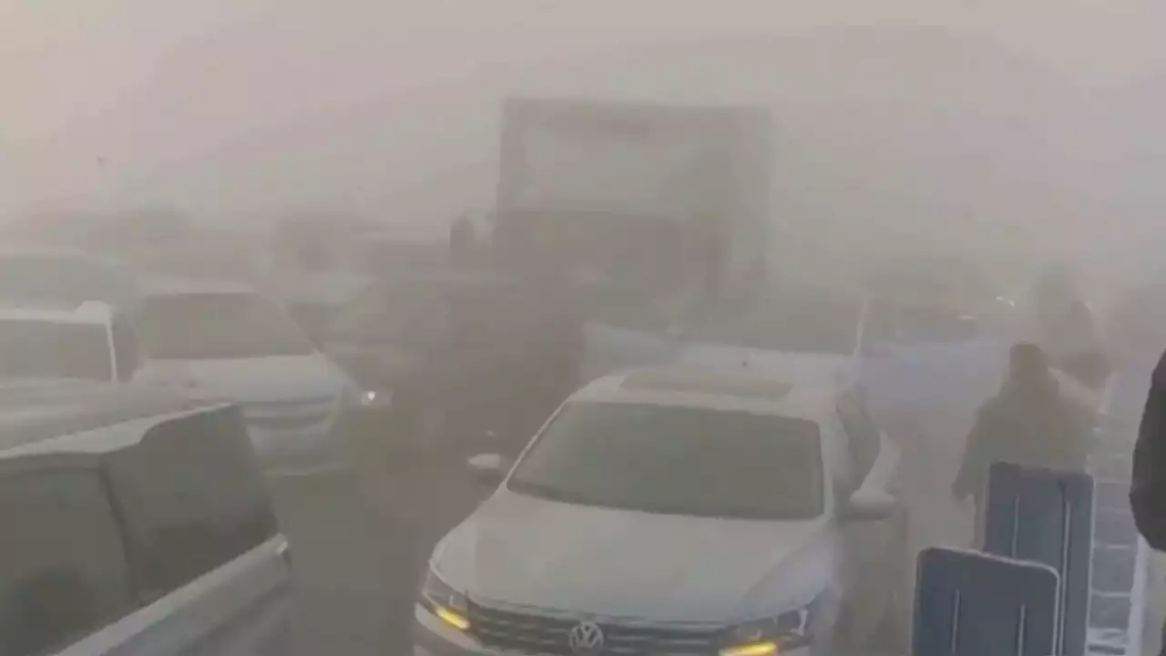 More than 200 cars caught in pile up on Chinese bridge