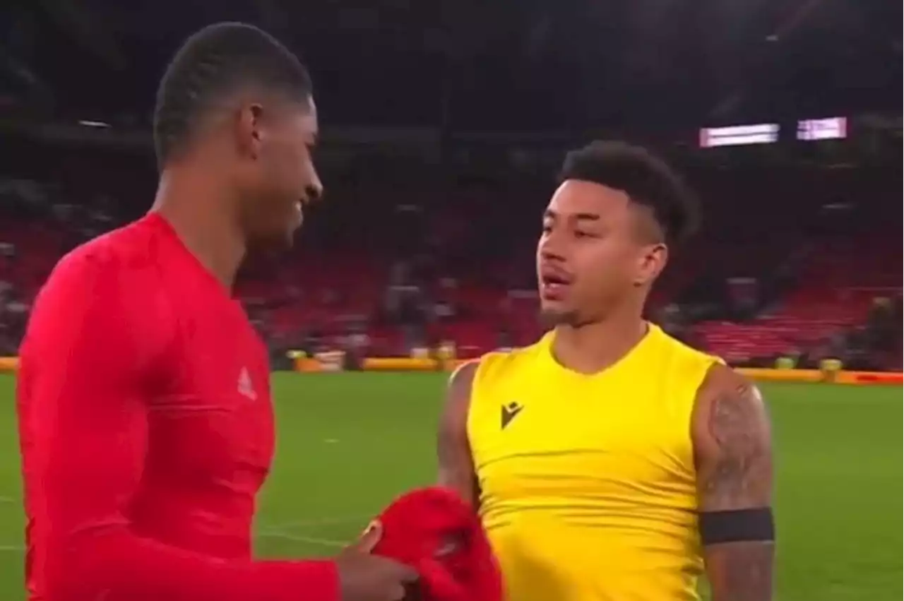 Rashford swaps shirts with Lingard as Evra tells Man Untied star he's 'proud'