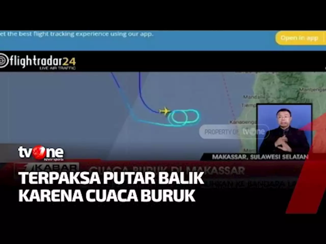 Detik-Detik Pesawat dari Berbagai Daerah Gagal Mendarat karena Cuaca Buruk di Makassar - tvOne