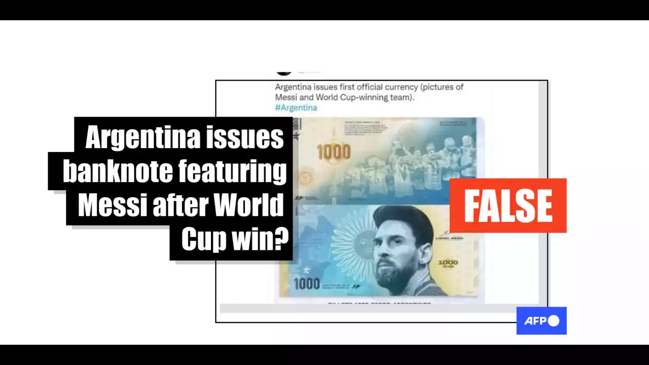 False posts about 'new Argentinian banknote featuring Messi' spread worldwide