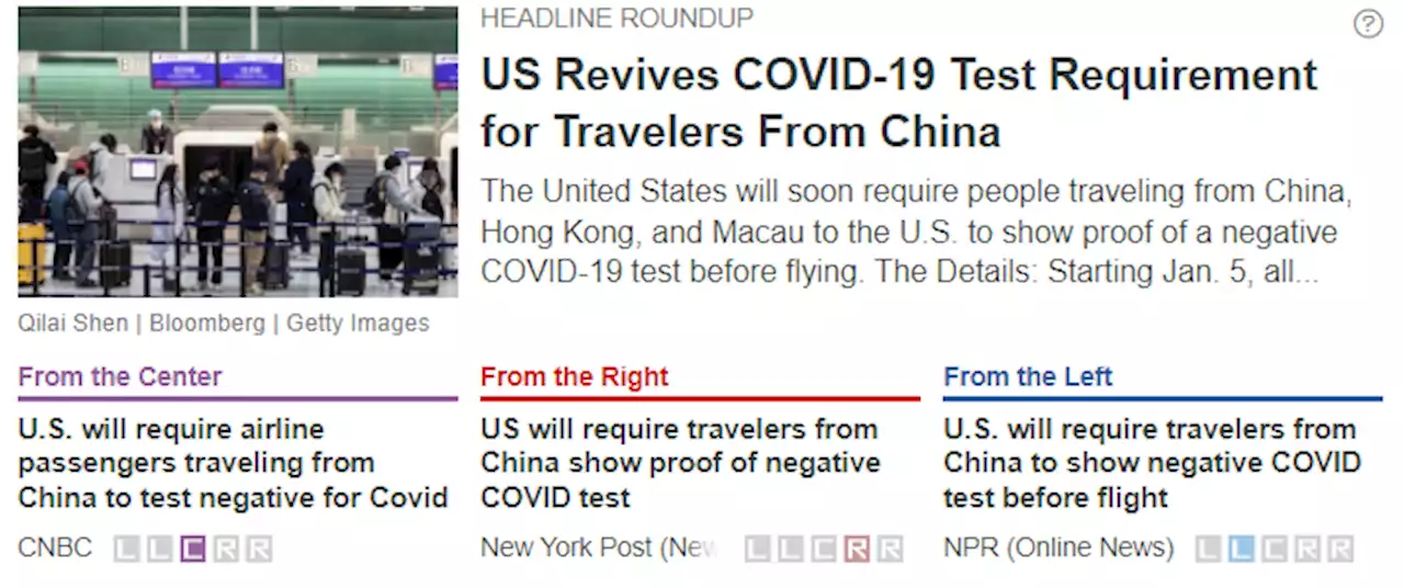 US Revives COVID-19 Test Requirement for Travelers From China