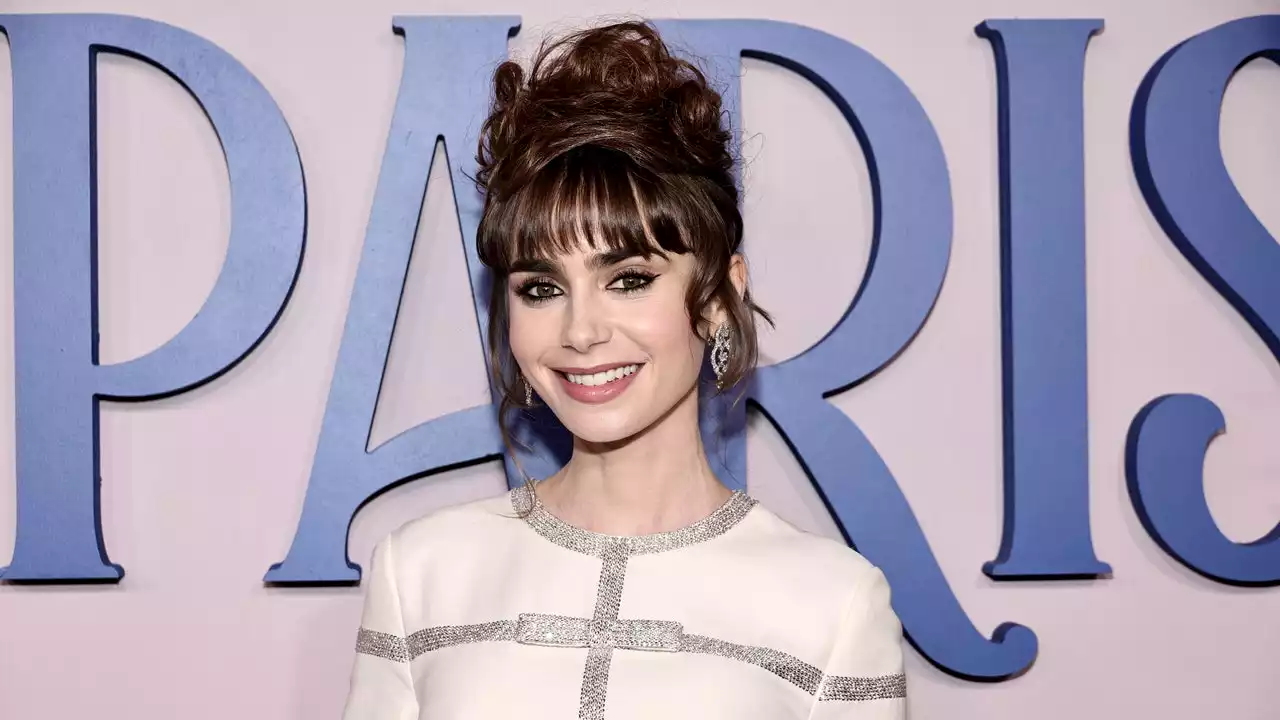 Lily Collins Shared a BTS Video Cutting Her Emily in Paris Bangs and It's So Relatable