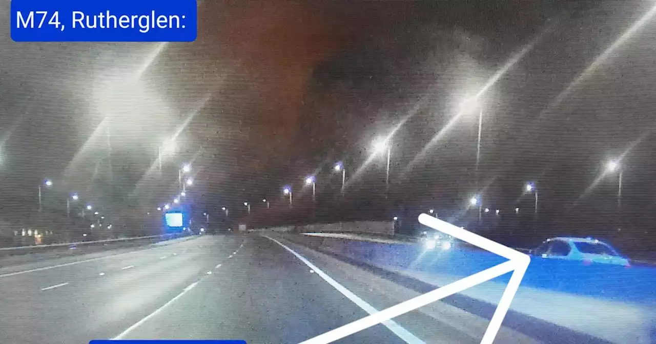 Car driving wrong way up M74 caught on police dash cam as man charged